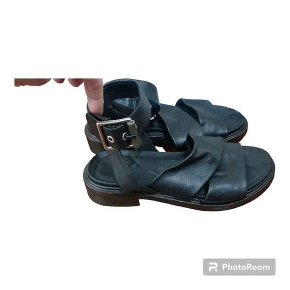 RAG & BONE SLAYTON SANDAL BLACK STRAPPY ITALIAN LEATHER Saze EU37 Women’s 7 $350 - Picture 7 of 11